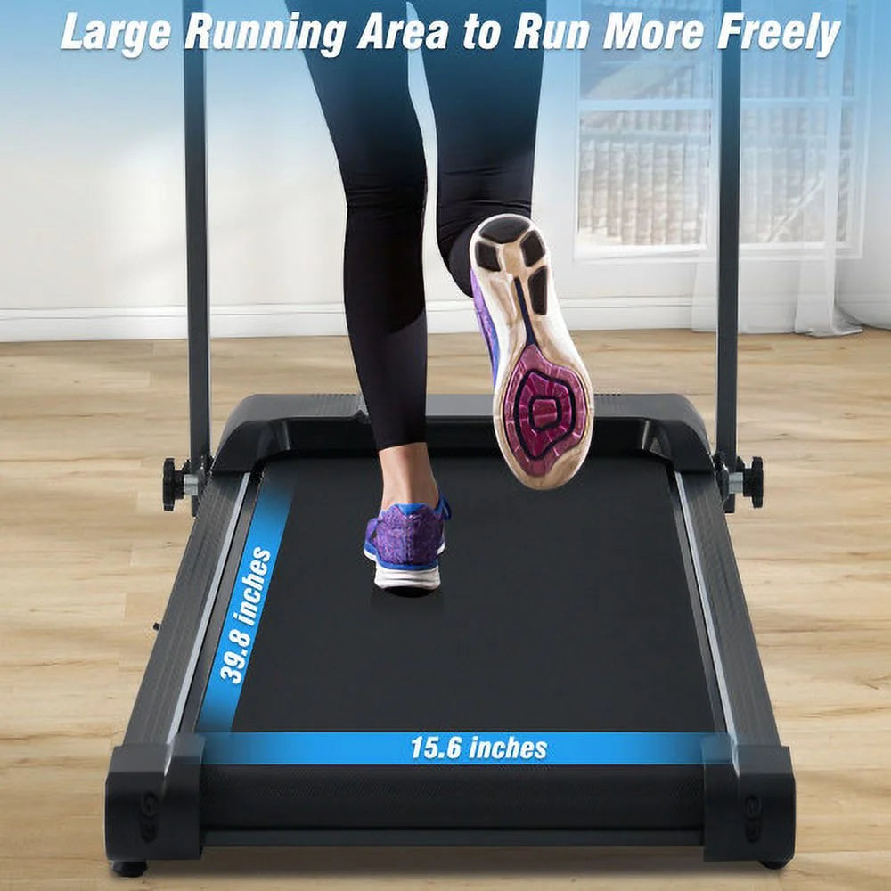 Folding Treadmills Walking Pad for Home Office, 2.5HP Treadmill with Incline Bluetooth Speaker 7.5MPH 265LBS Capacity Treadmill for Running